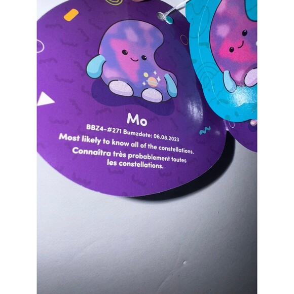 Mo Crescent Moon Galaxy 3.5" Clip On Cosmic Bum Bumz plush CosmicBumz BumBumz - Picture 5 of 5